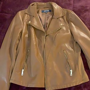 Brown leather jacket